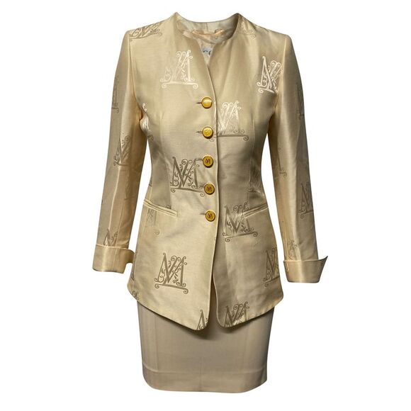 Escada x Margaretha Ley Skirt Suit Set in Cream Cotton